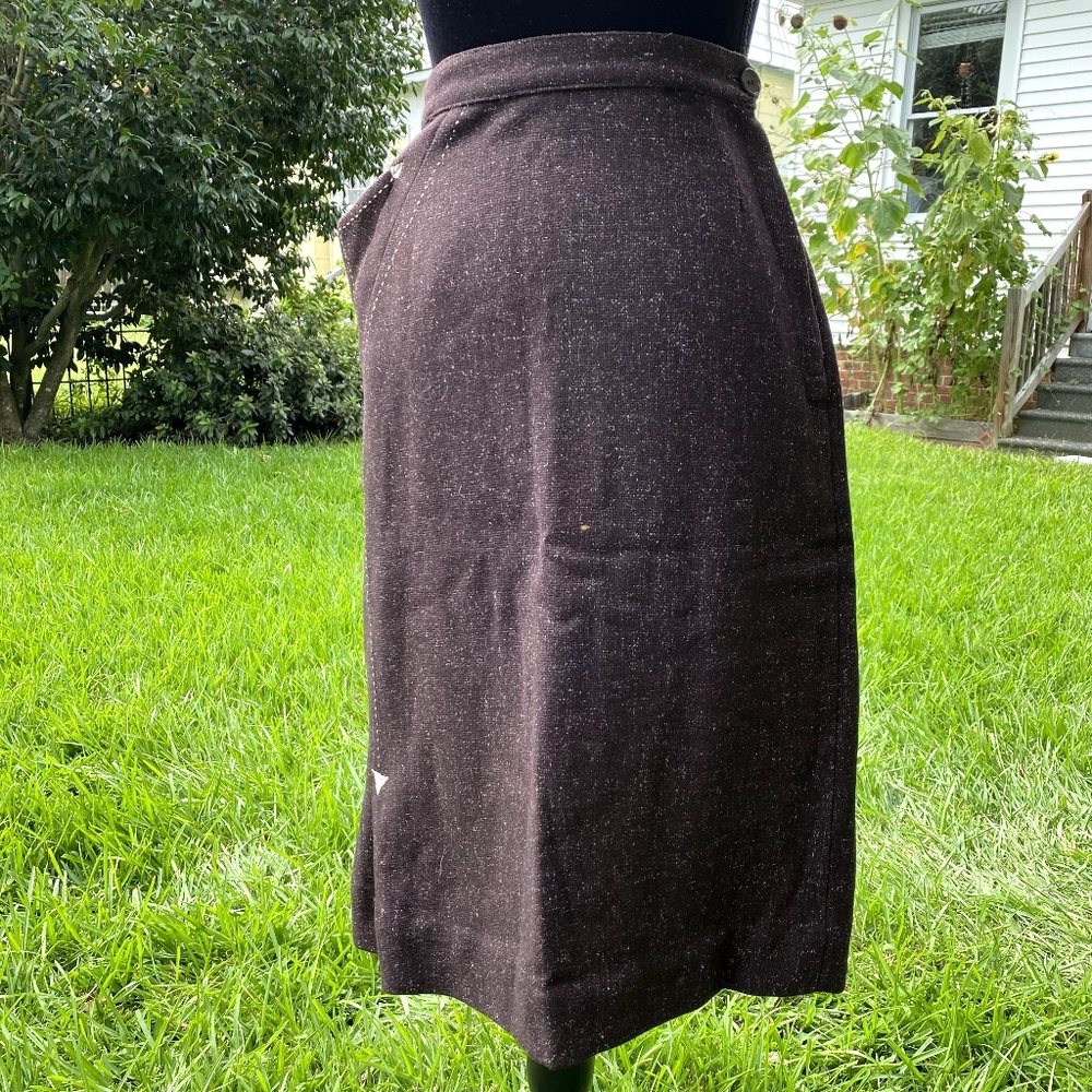 Custom Western-Style Heather Brown Skirt